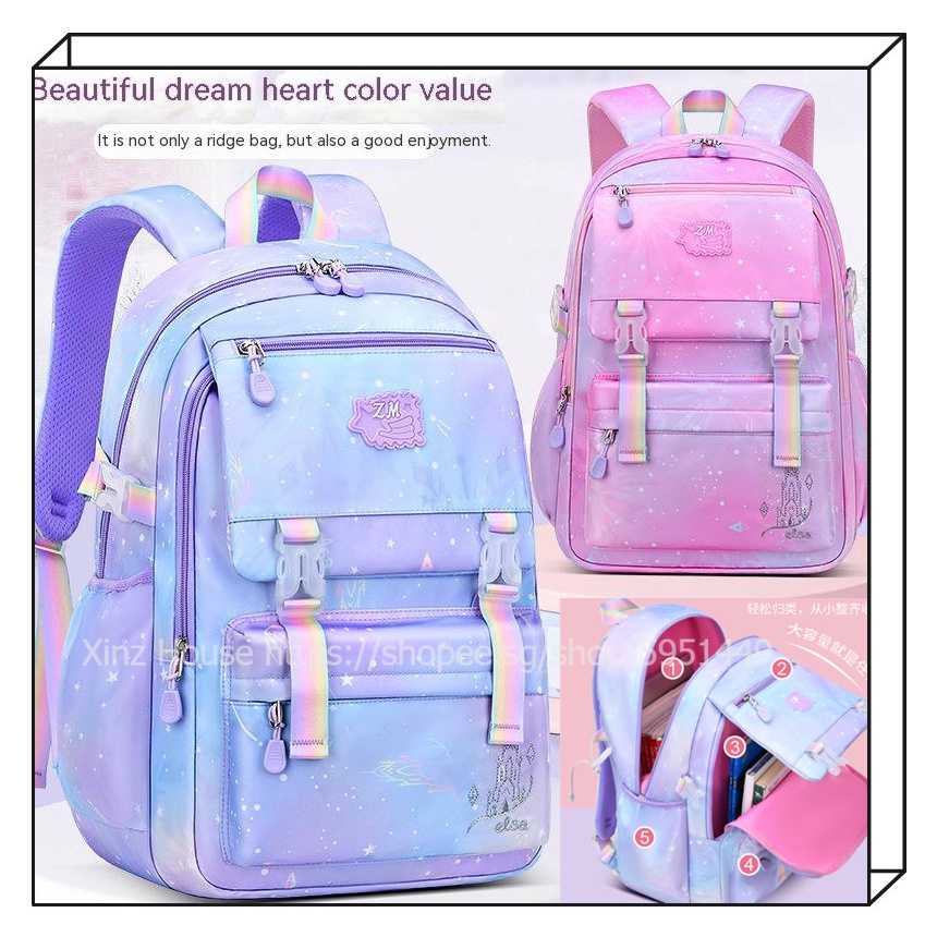 Primary school bag boys backpacks cartoon cute kids bags light girl ...