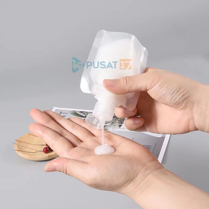 PUSAT17 BOTOL REFILL TEMPAT ISI ULANG SABUN SHAMPO CAIR TRAVEL / BOTOL PLASTIK FLIPTOP TRAVELING ORGANIZER POUCH / BOTOL TEMPAT SABUN LOTION SOAP LIQUID PORTABLE SERBAGUNA - Gambar 2