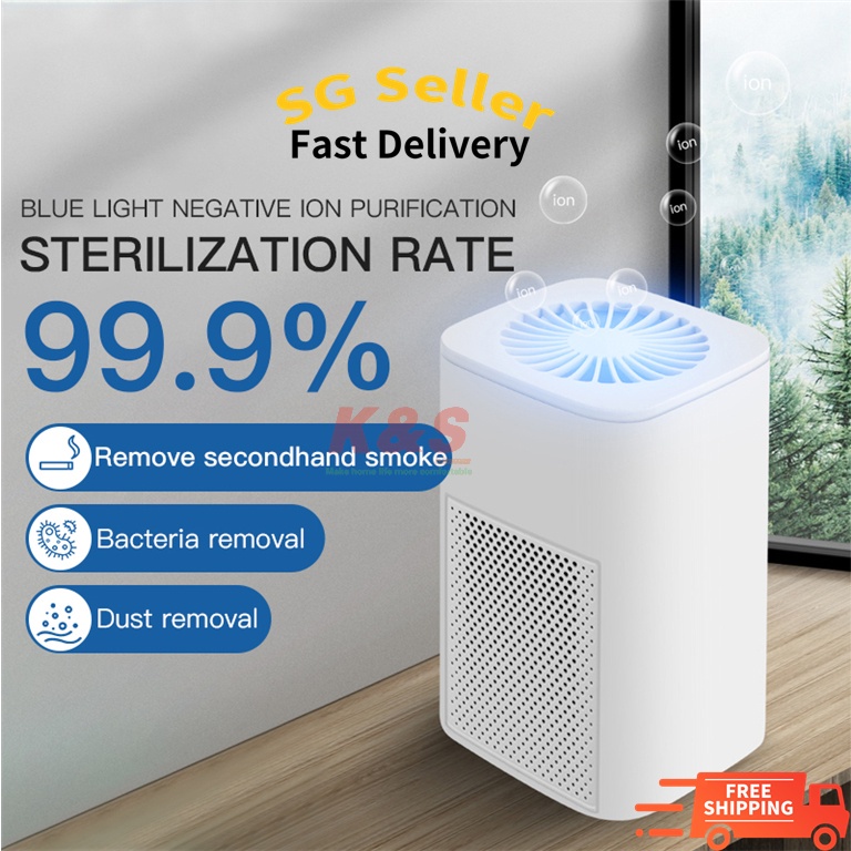 【SG Stock】Portable Air Purifier USB Mute Mini Air Purifier Activated
