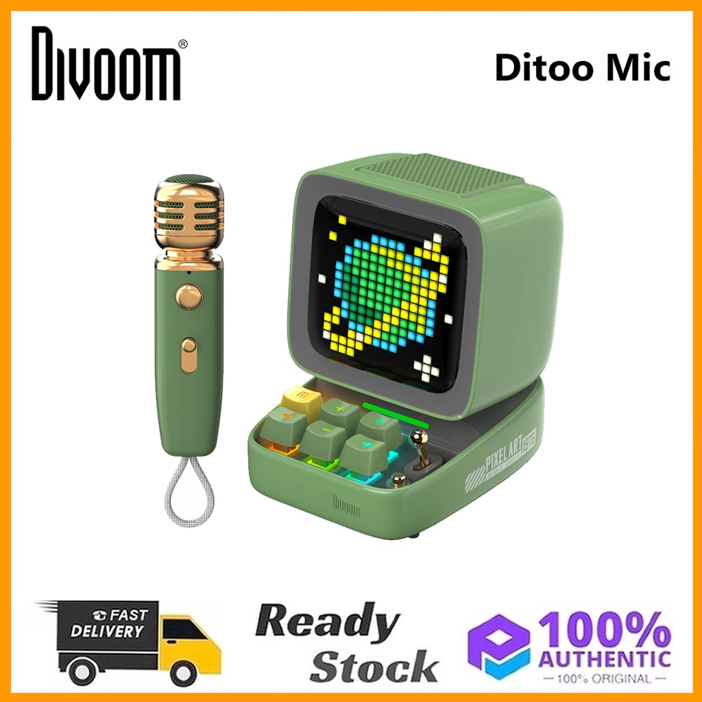 Original Divoom Ditoo Mic Pixel Art Portable Bluetooth Speaker for PC ...