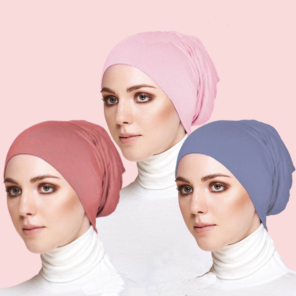 Inner Hijab Cotton Cap // Hijab Unnder Caps // Inner Tube Cap | Shopee ...