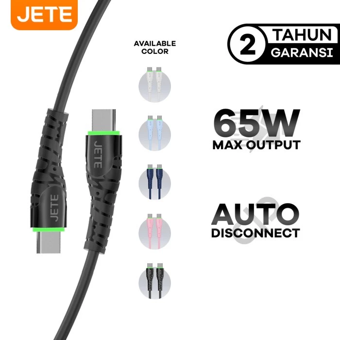 JETE Tiny 5 Kabel Data Type C to Type C 65W Fast Charging PD (100cm) - Garansi Resmi - Gambar 3