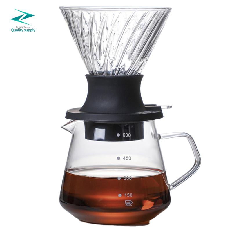 600ML Immersion Dripper Switch Glass for V60 Pour over Coffee Maker V