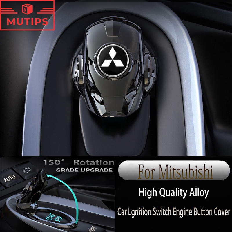 Mitsubishi Car Engine One Button Switch Metal Decoration Protect Cover ...