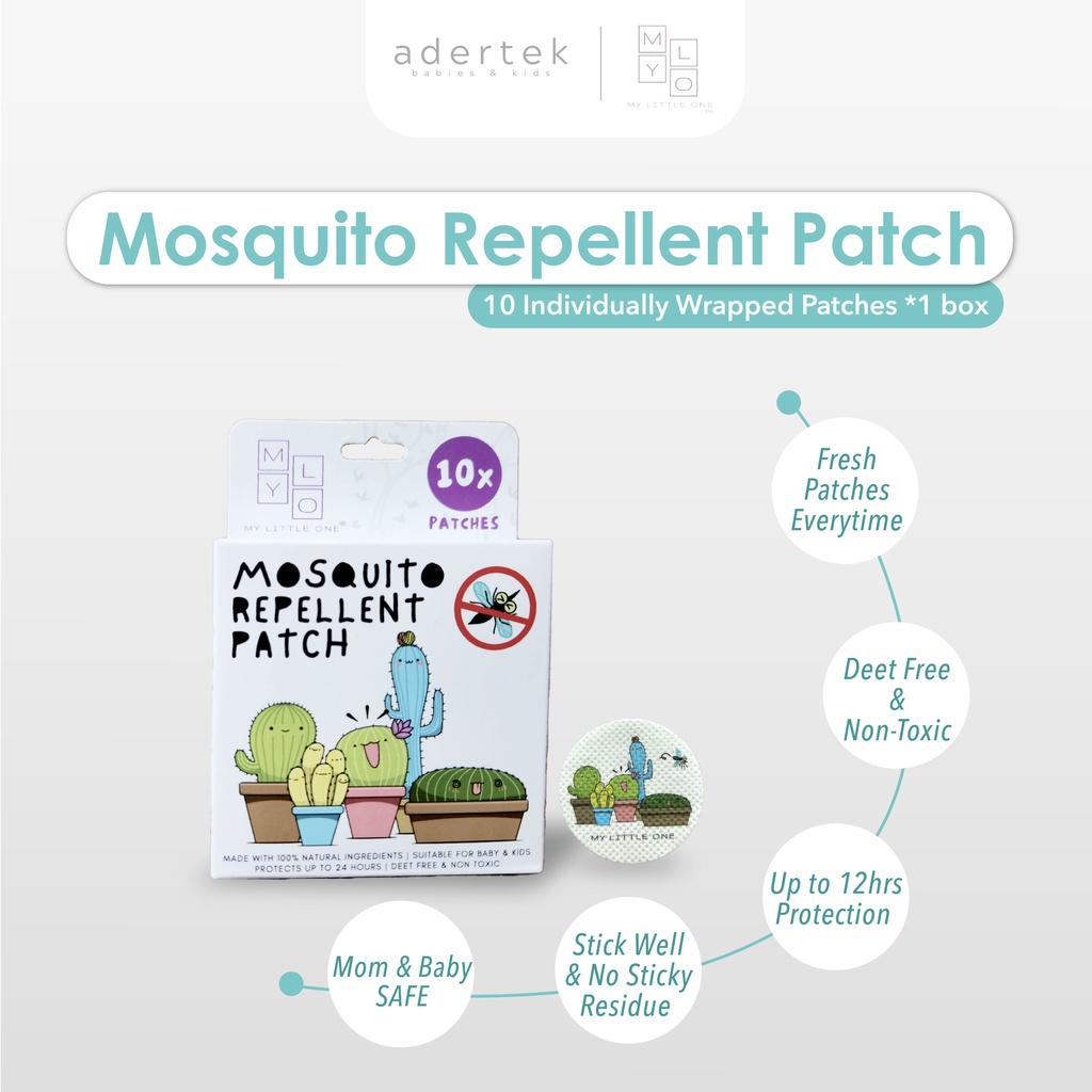 MyLO Mosquito Repellent Patch (10s/box) Deet Free, Individual Pack