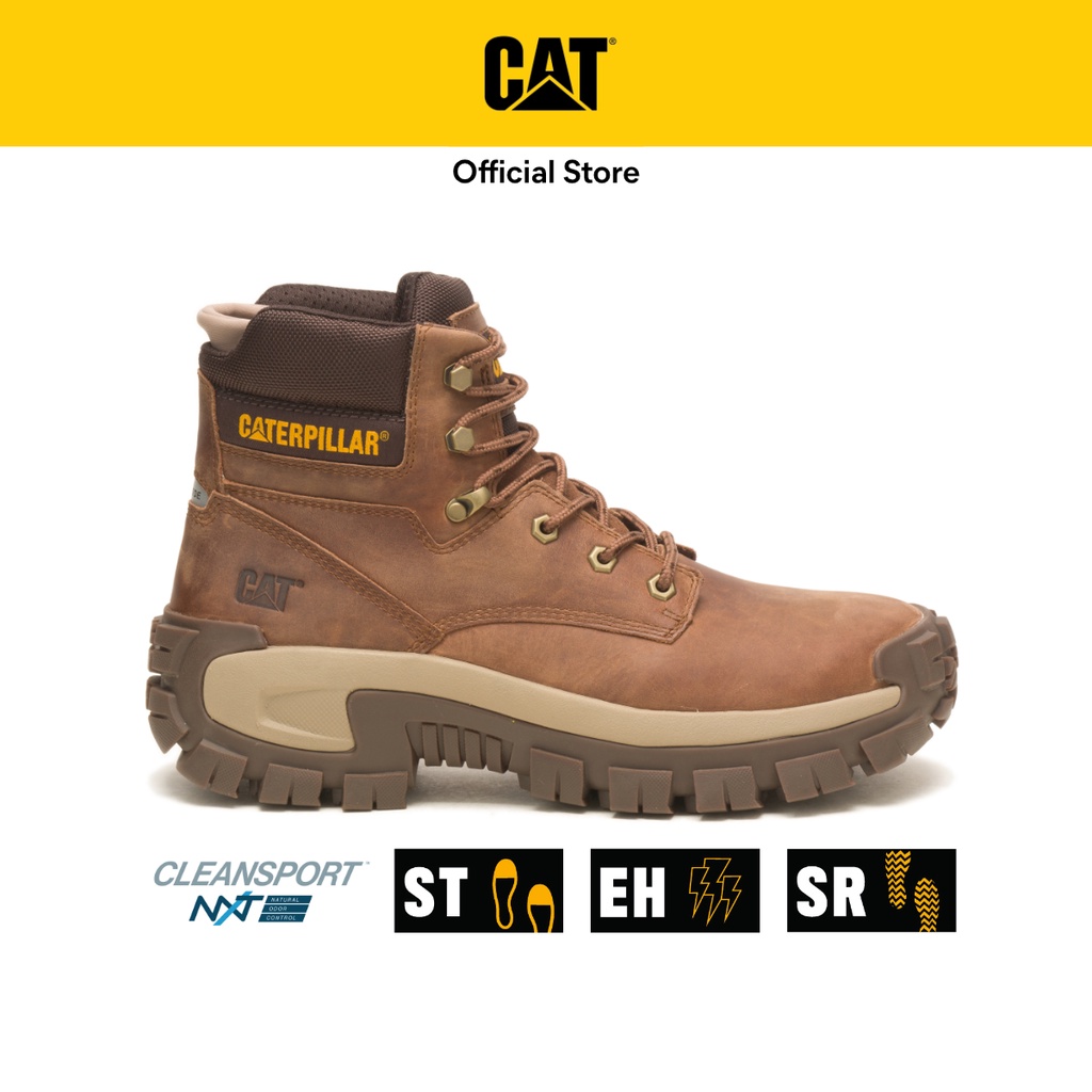 Caterpillar Men's INVADER Hi Steel Toe Work Boot Mushroom Brown