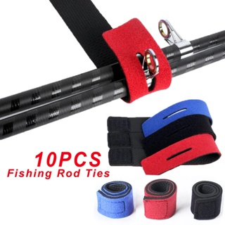10pcs Fishing Rod Fishing Clippers Fishing Pole Ties Pole Wraps Fishing Rod  Sleeve Rod Strap Electrical Cable Ties Travel Fishing Rod Carriers Fishing