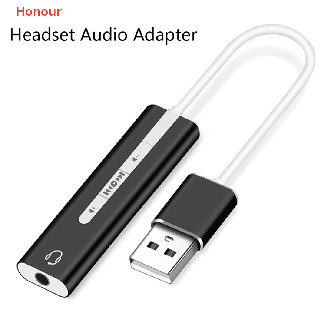 [Honour] 1Pc USB To 3.5 mm stereo jack headset audio adapter cable