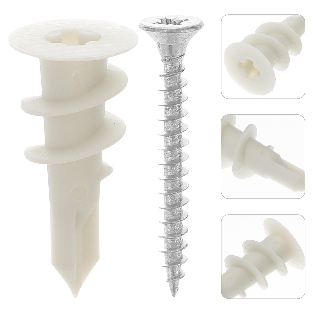 20Sets Anchors Drywall Screws Wall Anchors Self Drilling Hollow Wall