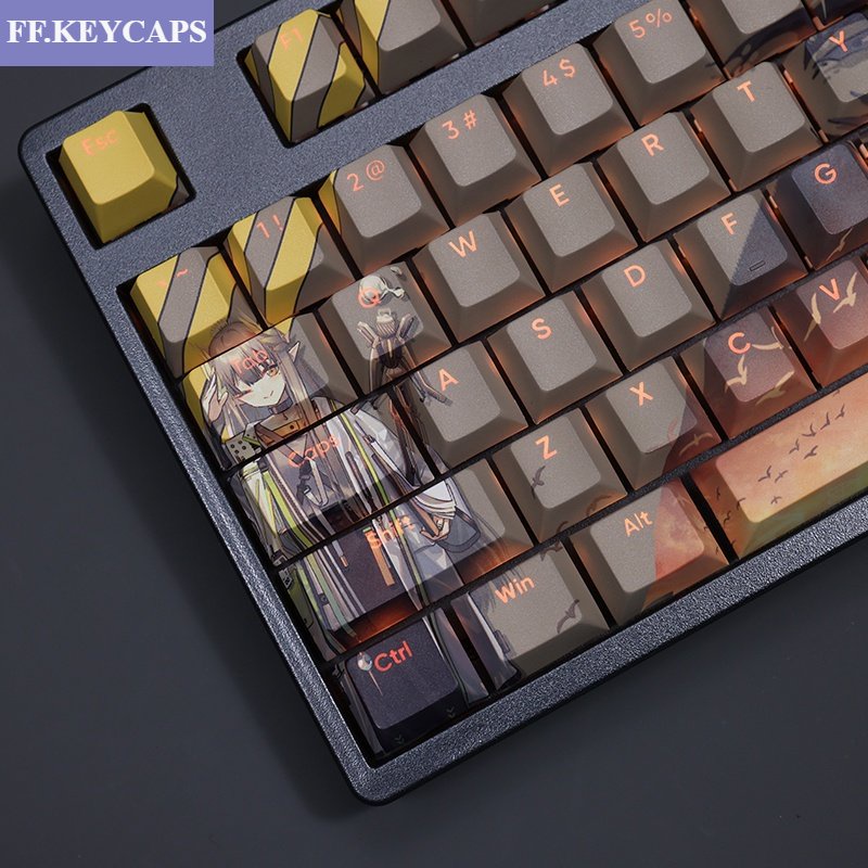 MUELSYSE Keycaps Cherry Profile Anime Arknights PBT Dye Sub FOR Cherry