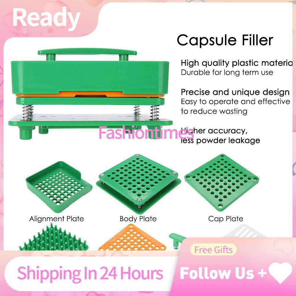 Capsule Filling Machine, Capsule Filling Set, Empty Pill Capsules, 100 Holes, Manual Capsule Filling Tray With Spreader, Empty Capsule Filler For Hospital Clinic, Laboratory And Home Use - View #4