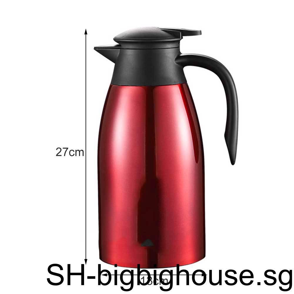 Stainless Steel Thermal Bottle Coffee Tea Carafe 2L Insulated Hot Cold