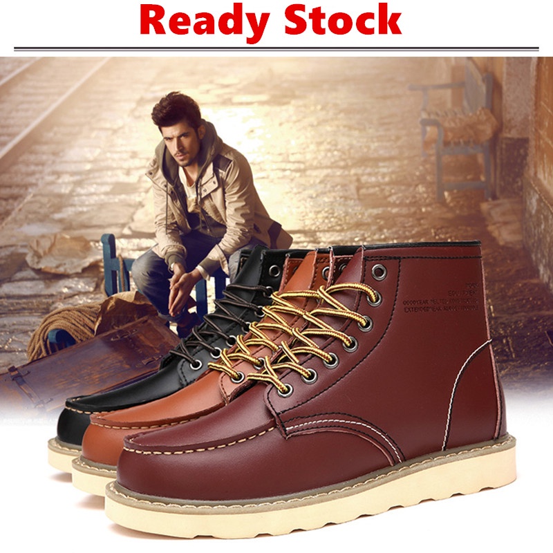 Men's genuine leather ankle boots sale