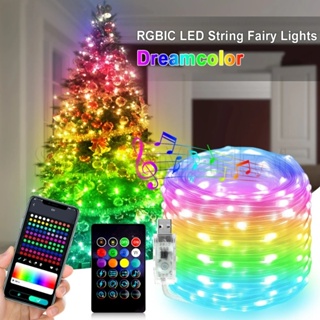 10m/20m Usb Christmas Tree Led String Lights With Smart Bluetooth App  Remote Control Home Decor Fairy Garland (hy)