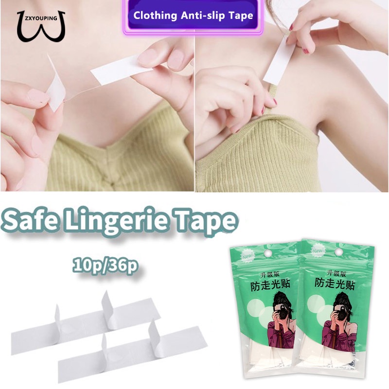 36Pcs/Pack Clothes Tape Double Sided，Clothing Tape，fashion tape，Underwear Strap Anti-slip Double