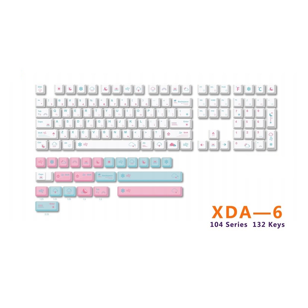 132 Key Weather Keycaps PBT Material Japanese XDA Outline Compatible ...