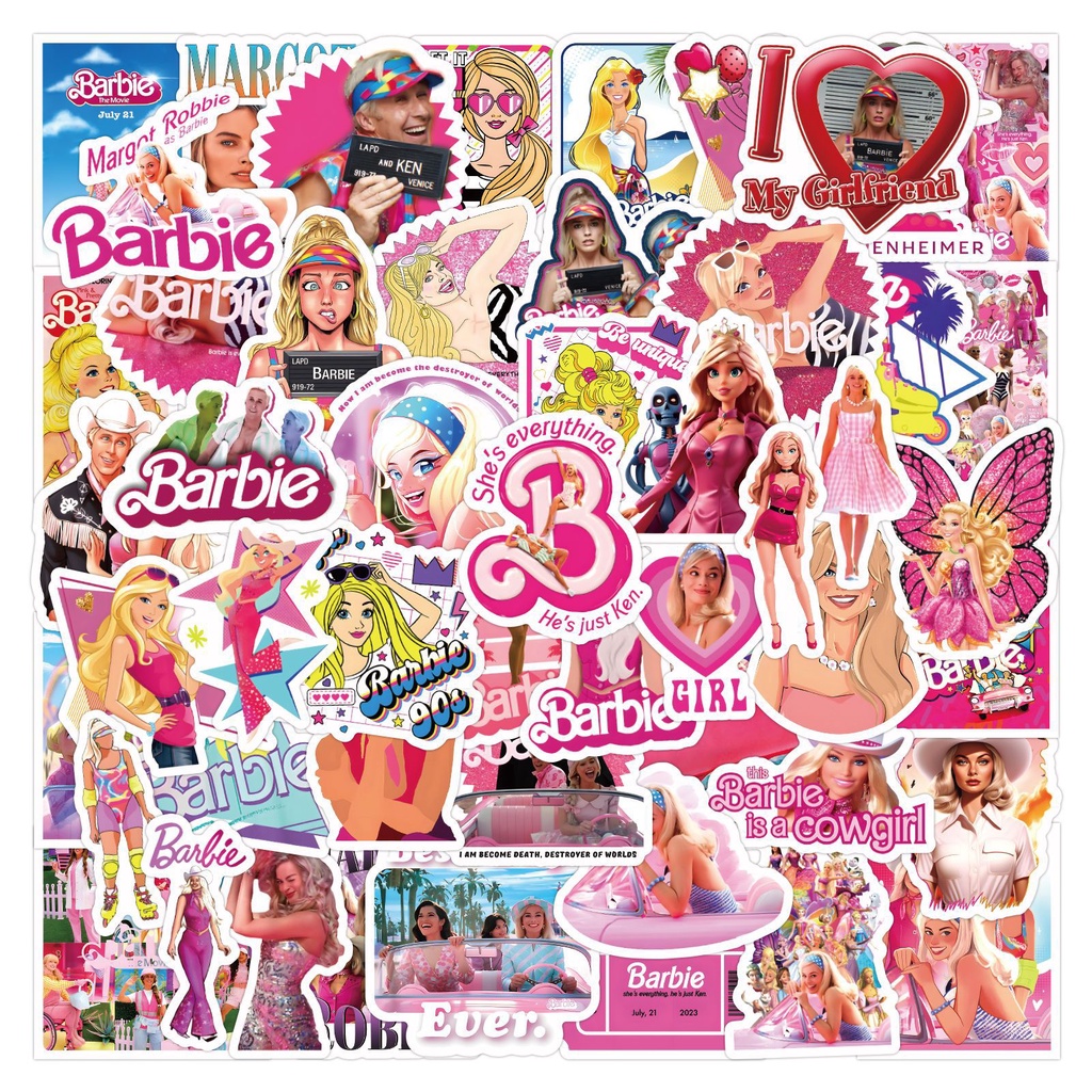 Barbie stickers cheap to print