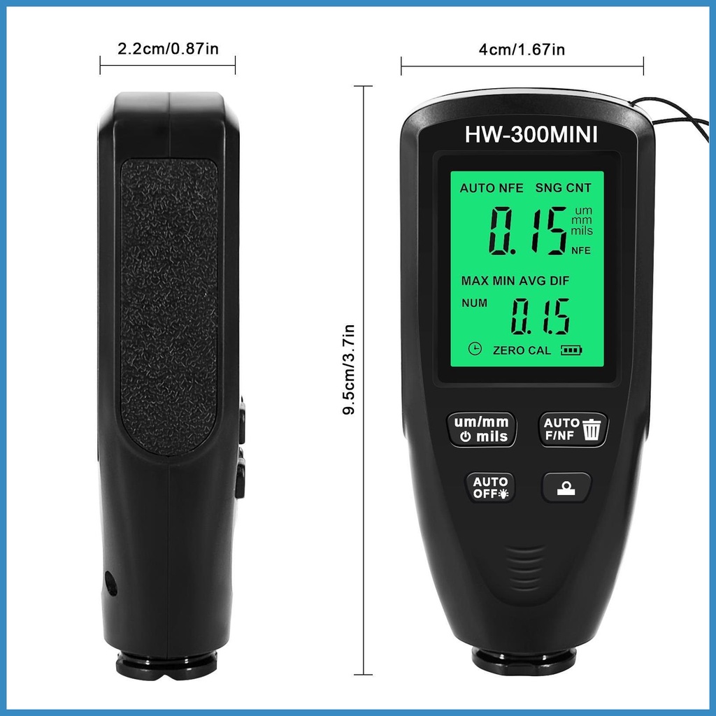 Paint Depth Gauge Auto Paint Digital Meter Thickness Measurement ...