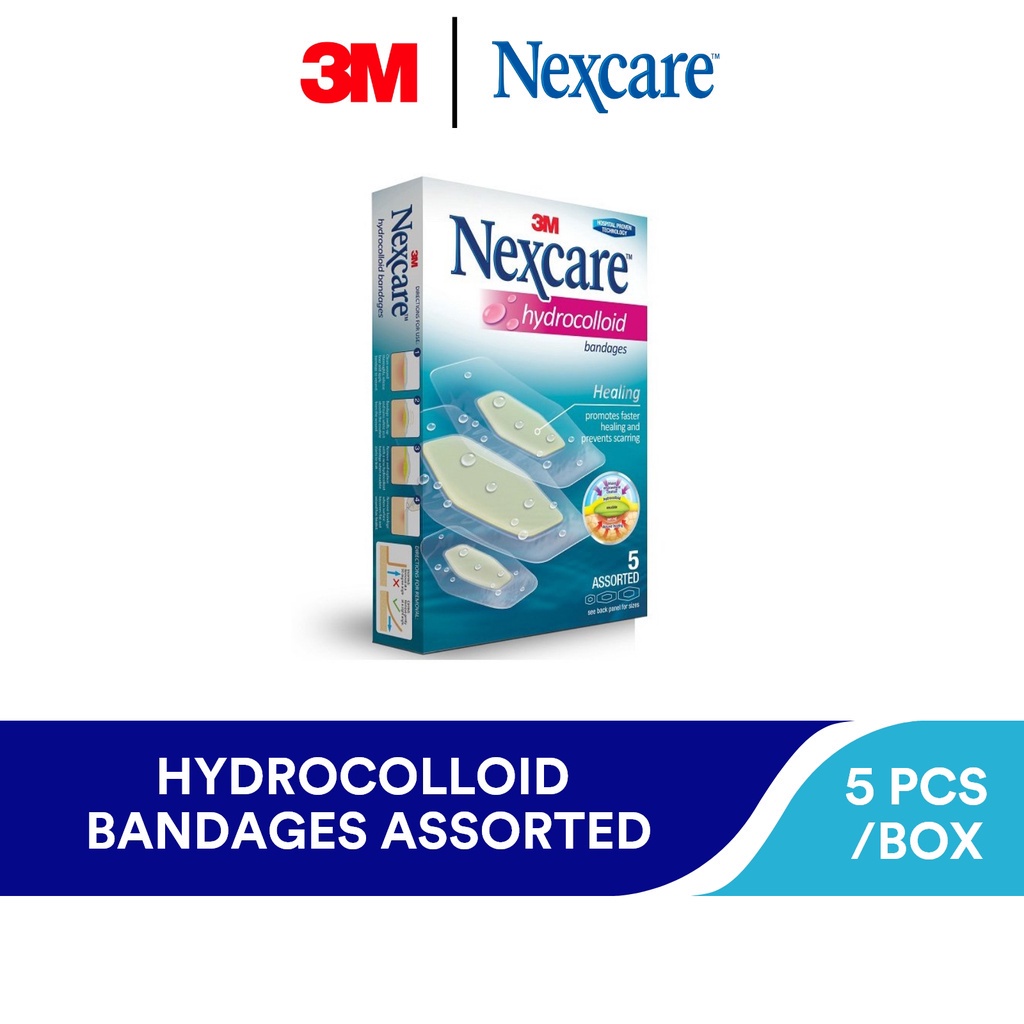 3M Nexcare Hydrocolloid Bandages HCA6 Assorted, 5/Box,First Aid