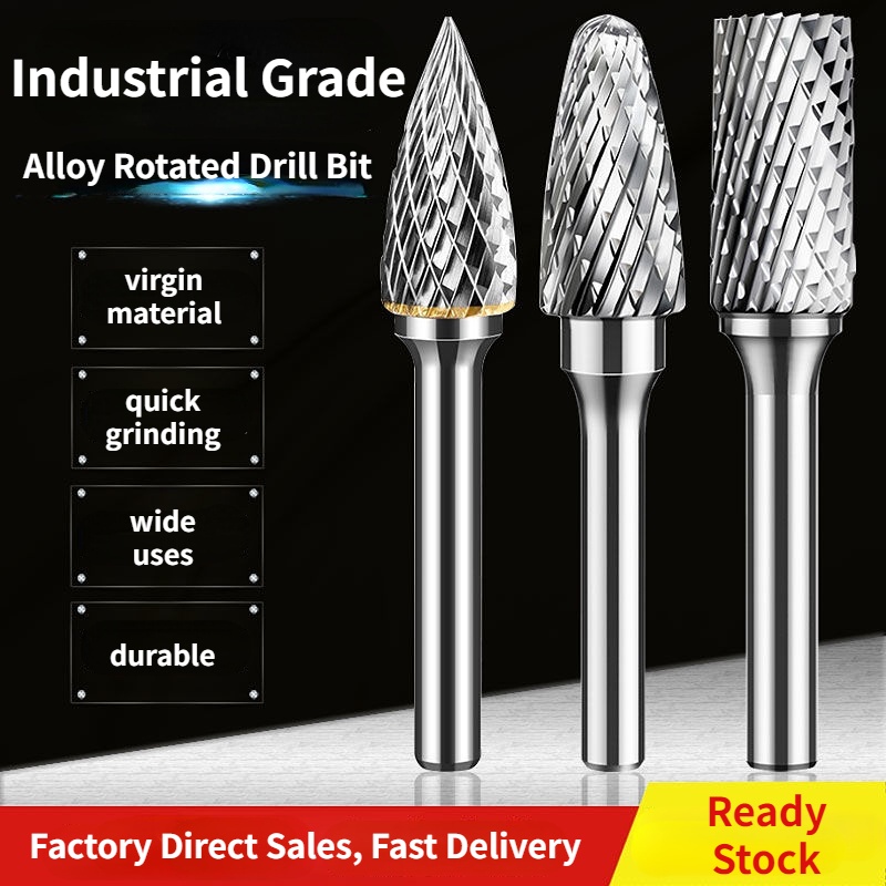 Carbide Rotary Drill Bits Set High Speed Tungsten Steel Alloy Grinding ...