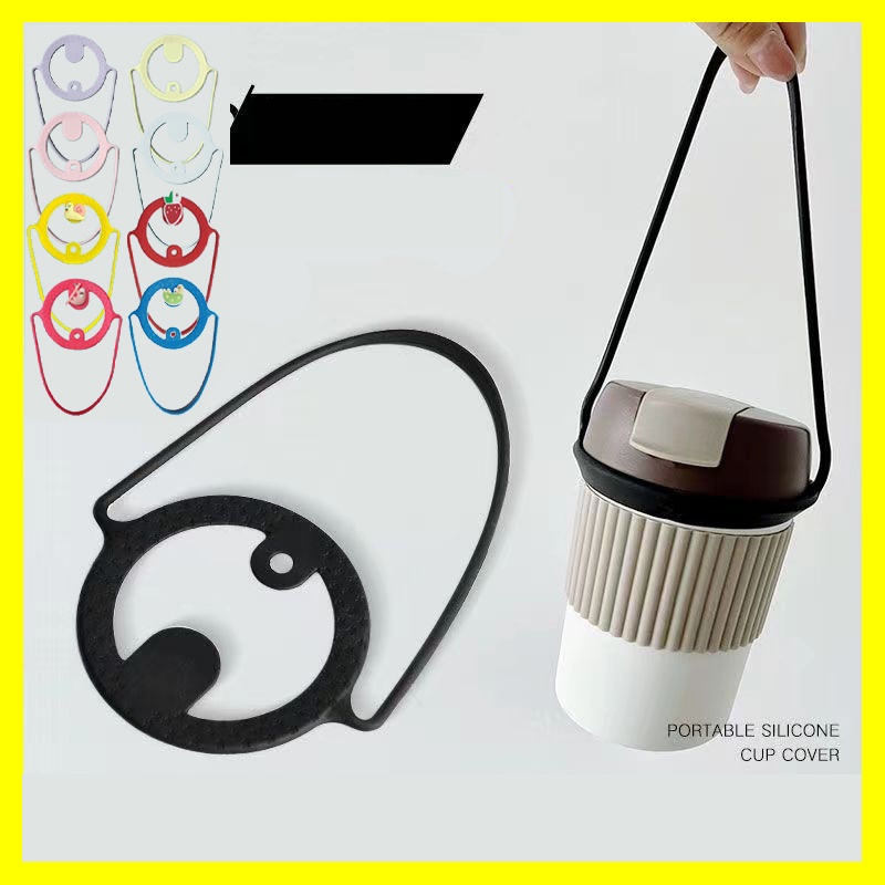 Portable Silicone Cup with Adjustable Water Bottle Lanyard Water Bottle