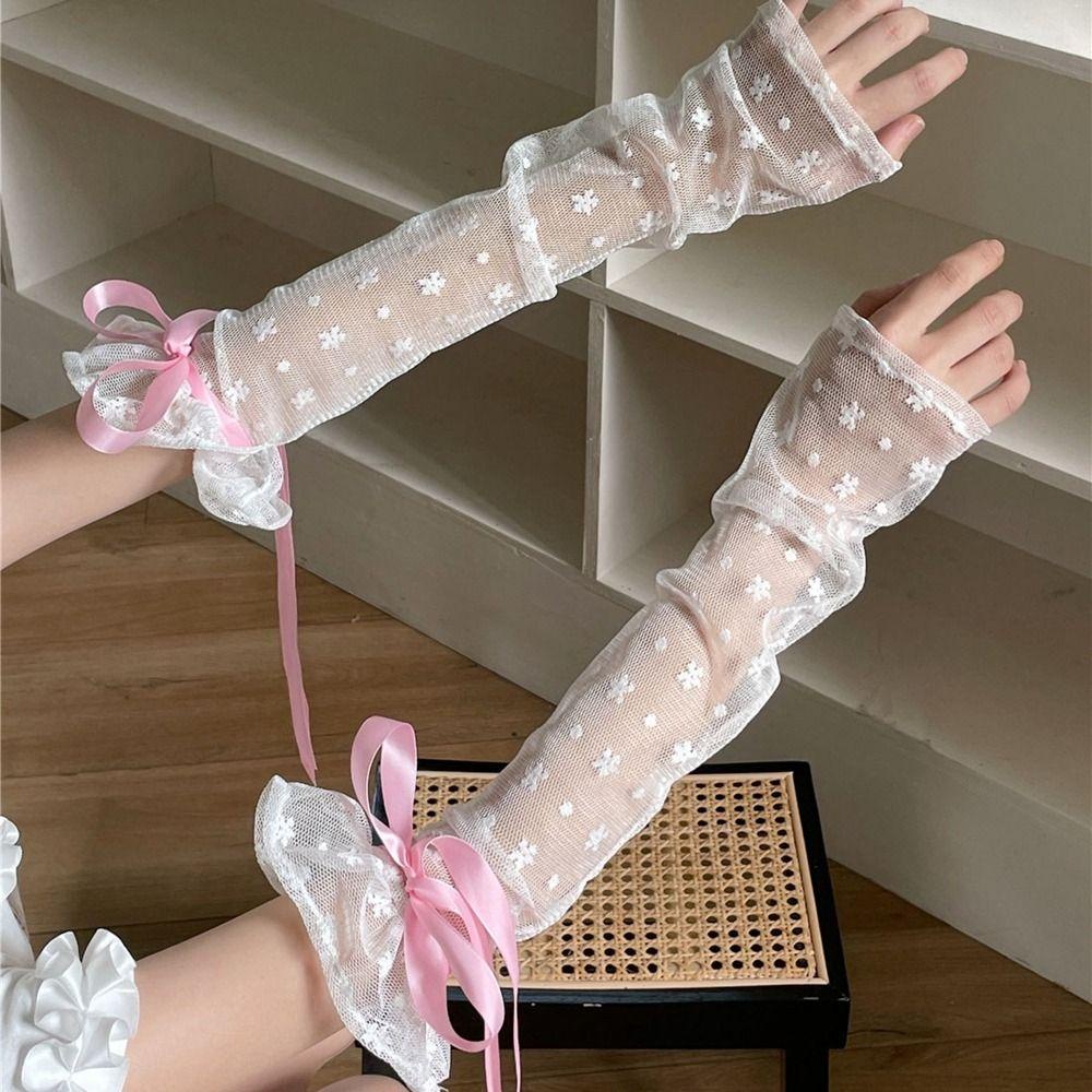 CABEZA Lace Arm Warmers Cycling Gloves Arm Covers Elastic Anti-UV