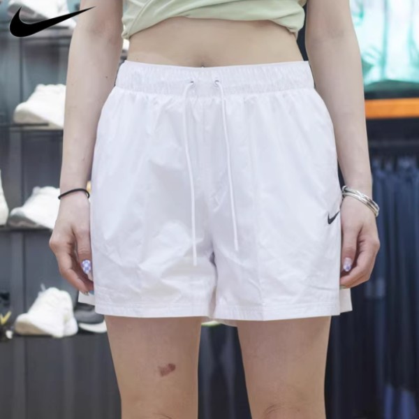 Nike woven buckle hot sale shorts in white