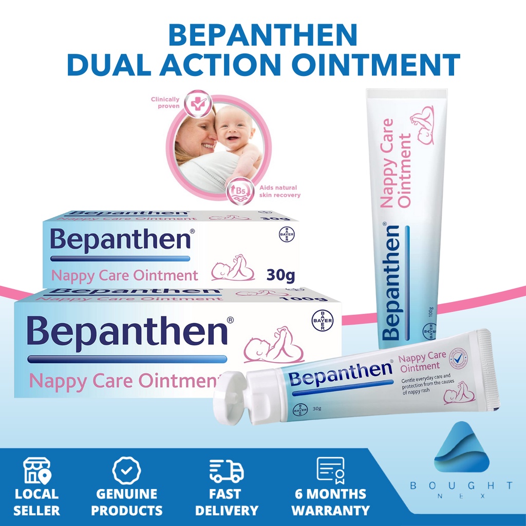 Bepanthen Ointment 30g/100g Nappy Rash & Nipple Cream, Effective