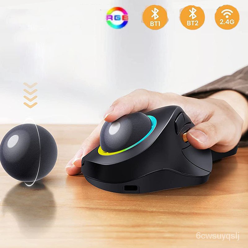 SeenDa Bluetooth RGB Trackball Moe 2.4GHz Wireless Finger Control