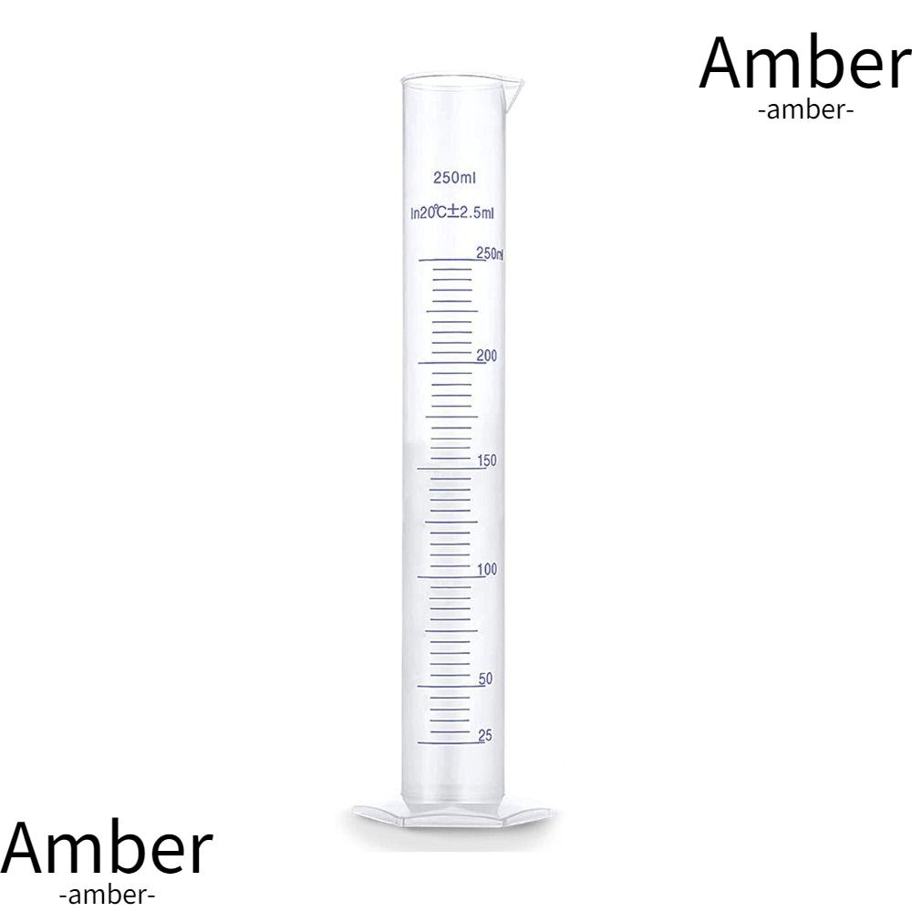 AMBER Measuring Cylinder, Plastic 250 ML Hydrometer Test Jar, High