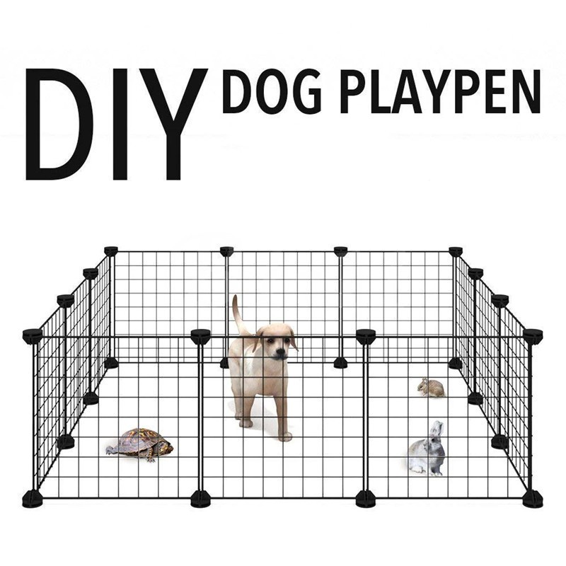 Sg Stock DIY Combination Pets Cage Dog Cat Rabbits Guinea Pig Playpen Iron Fence Puppy Kitten