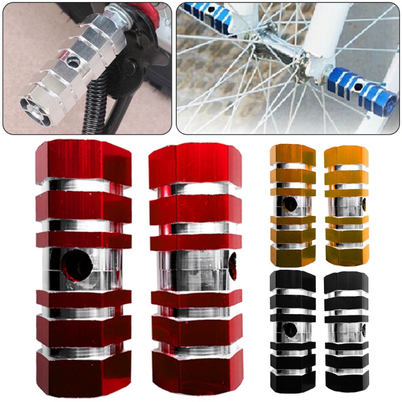 Aluminium Alloy Bicycle Cylinder Pedal Axle Footrests Levers Balance Bar Axle Foot Pegs Rocket