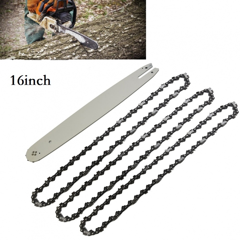 16 Inch Chain Saw Guide Bar with 3pcs Chains for STIHL 009 012 021 E180 MS180 100% brand new and high quality