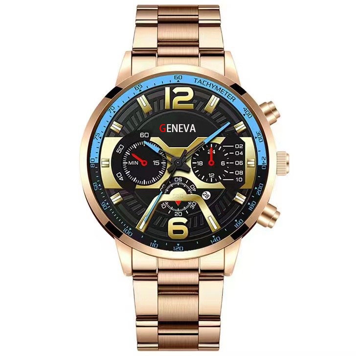 Men s Watches Men Luxury Business Gold Wrist Watch Waterproof Stainless Steel Quartz Chronograph Watch