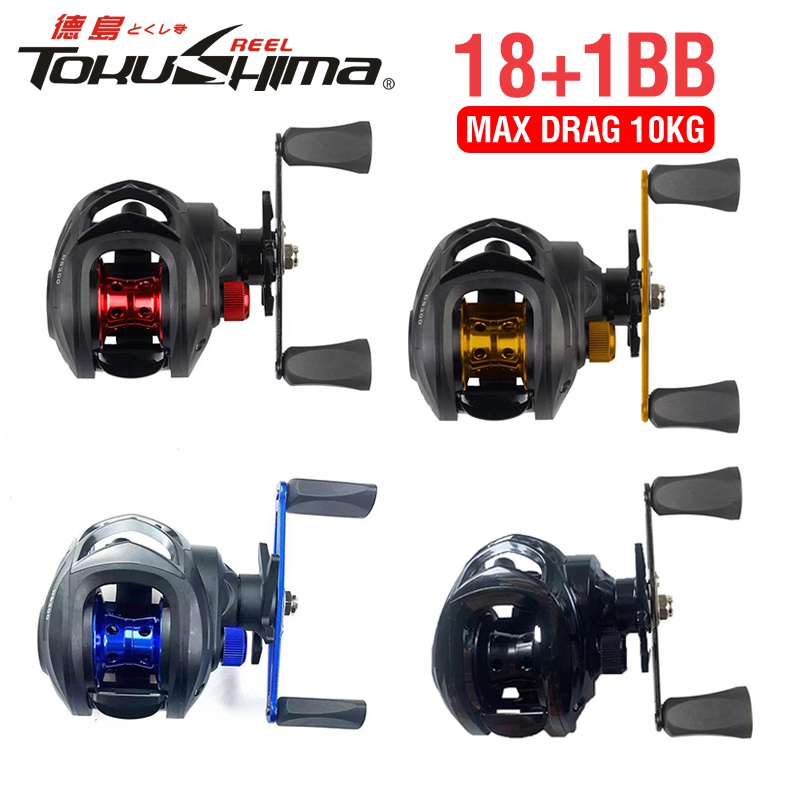 1PCS Baitcaster Fishing Reel Max Drag 10kg Casting Reel 18+1 Stainless  Ballbearings Lightweight Gear Ratio 7.2:1 Spool Fishing Reel | Shopee  Singapore