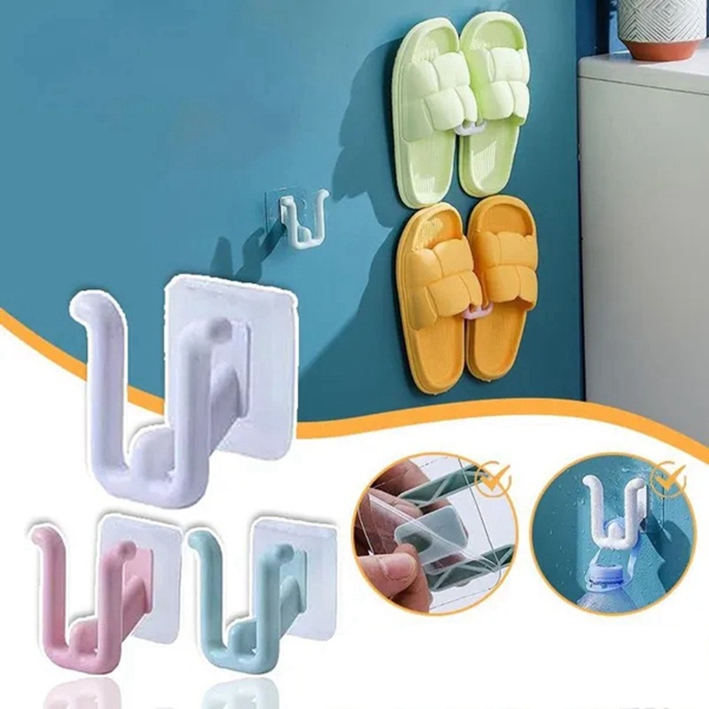 1/3 Pcs Slipper Rack Self-adhesive Bathroom Simple Slipper Hook Toilet ...