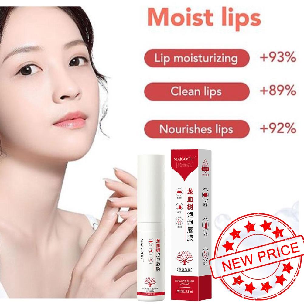 7.5ml Dragon Blood Tree Bubble Lip Mask Lightens Lip Lipstick Color ...