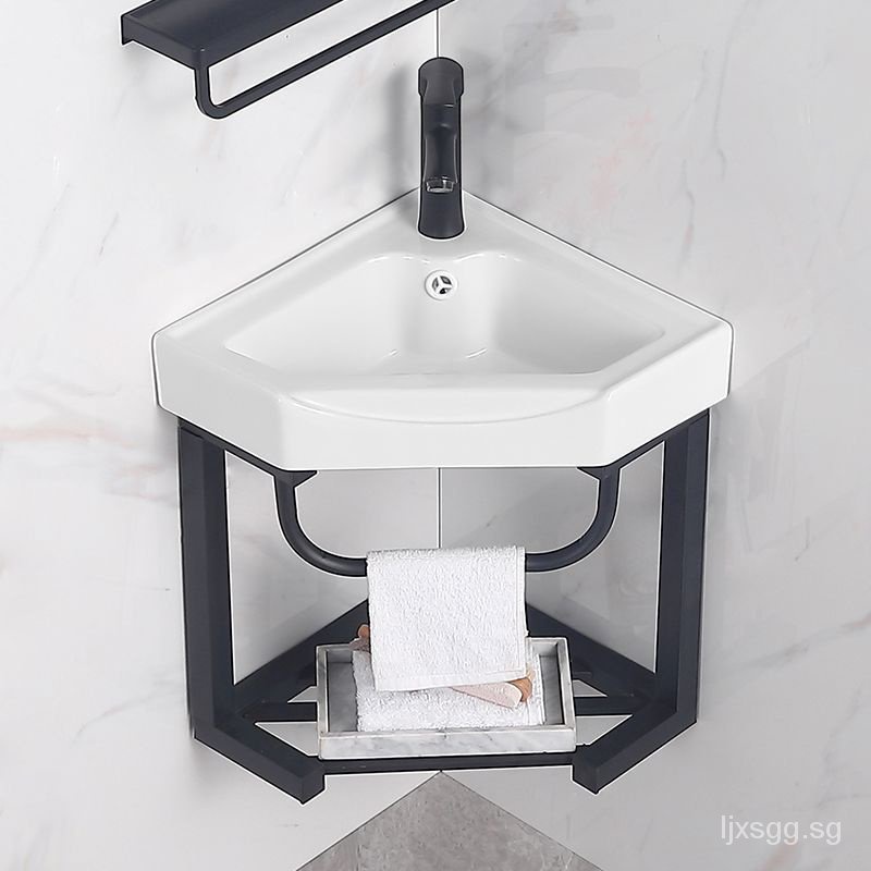 Smallsized mini wallmounted corner wash basin bathroom wash basin