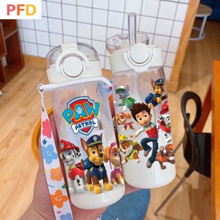 600ml Paw Patrol Marshall Sports Water Bottle Plastic Anime Cartoon Travel  Summer Boys Children Cup Anti