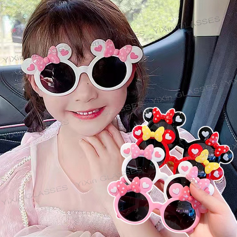 Korean Children's Bow Sunglasses Kids Fashion Round UV Protection