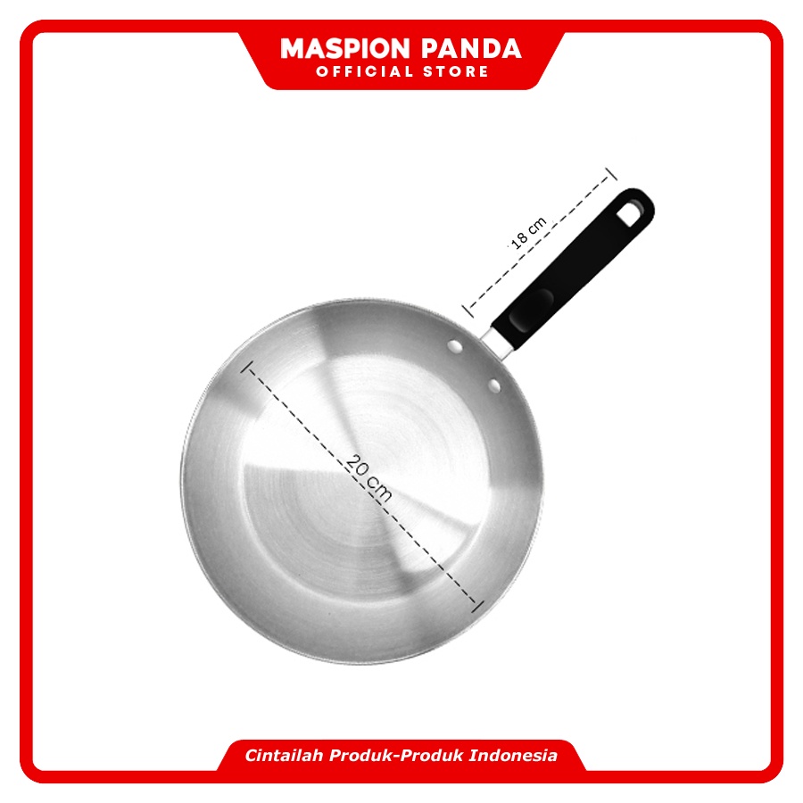 Maspion Panda FIT A - Frypan 20 cm & Saucepan 16 cm Stainless Steel - Gambar 4