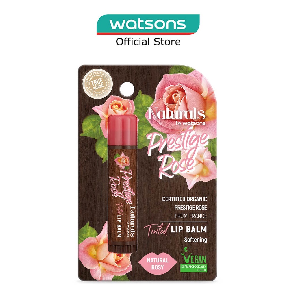 NATURALS BY WATSONS Prestige Rose Tinted Softening Lip Balm 4.5g