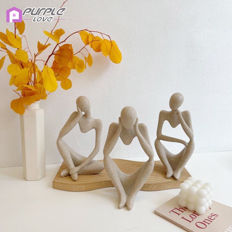 Nordic Desktop Ornaments Abstract Sculpture Thinker Art Home Decor Photo Props