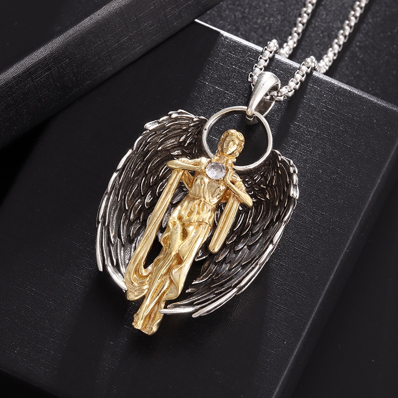 Angel wing necklace hot sale for guys