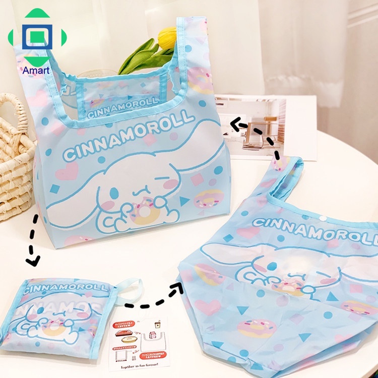 2023 Shopping Bag Foldable Lunch Kuromi Big Ear Dog Sanrio Handbag ...