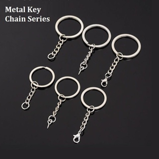 Split Key Ring with Chain, Open Jump Ring and Screw Eye Pins 1