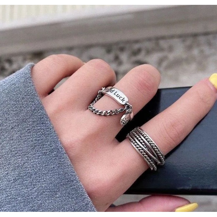 Chain texture sale ring