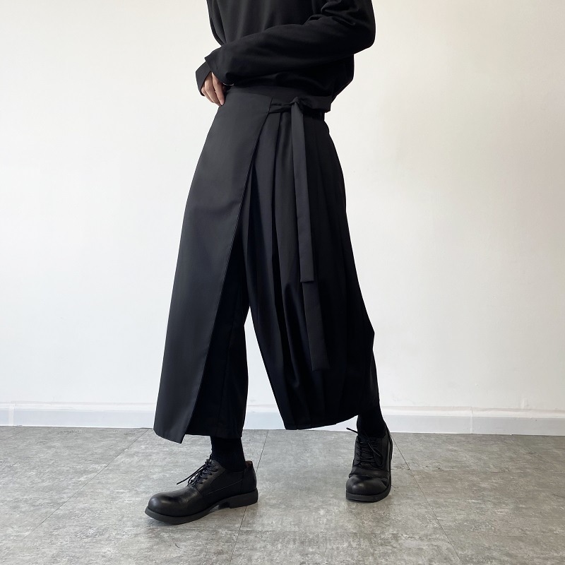 X-MEN】Yohji Yamamoto pants Men's design sense culoettes straight