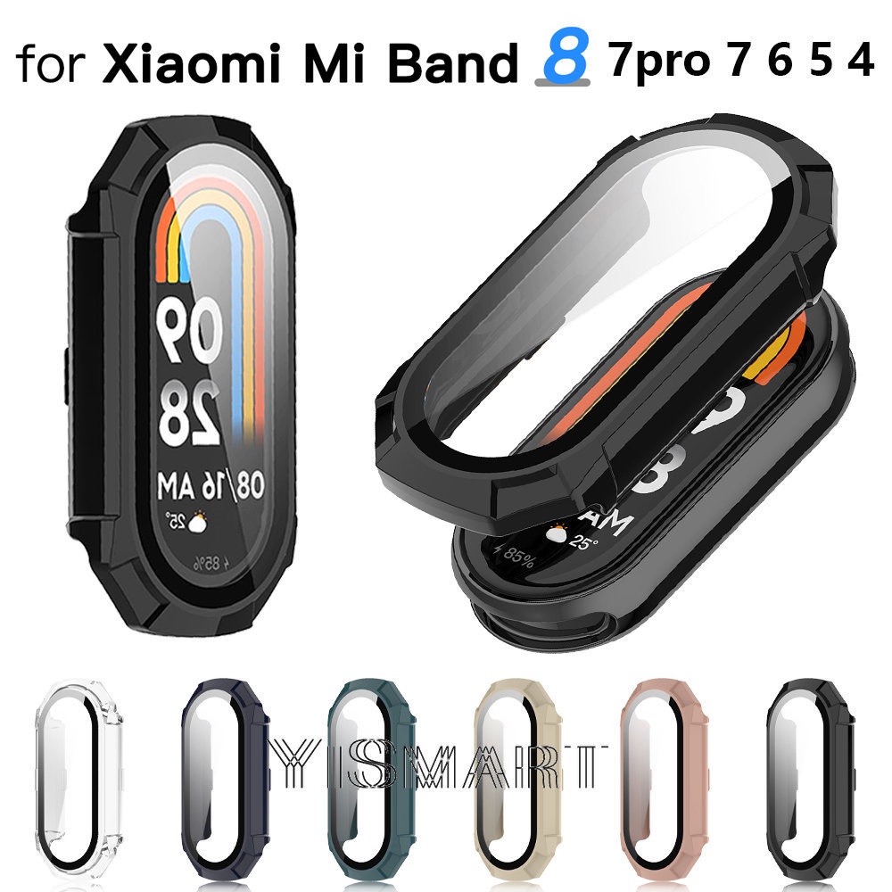 Screen Protector Soft Glass For Xiaomi mi band 8 4 5 6 7 Full Cover  Protective Film For Miband 7 Case Smart Watch Strap Bracelet