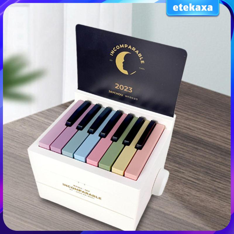 [Etekaxa] 2023 lin jj Piano Table Calendar Playable Gift USB Decoration